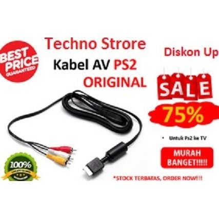 Recomend Kabel AV (ORIGINAL) untuk PS2 konek ke TV PALING 