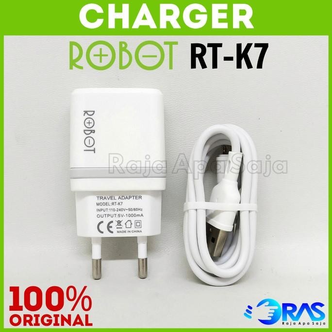 Berkualitas Charger Robot RT-K7 Casan Chasan Carger Android HP Micro Ori