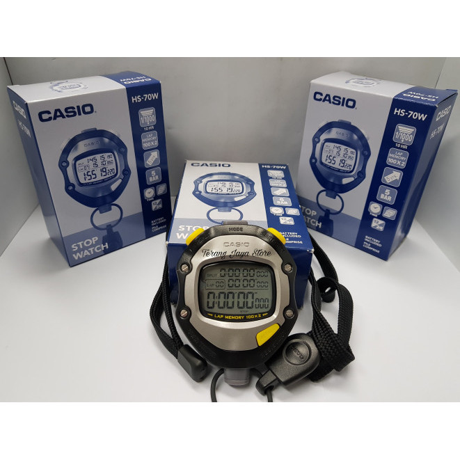 STOPWATCH CASIO HS-70W (ALAT PENGUKUR WAKTU) HS-70 DIJAMIN ASLI 100%