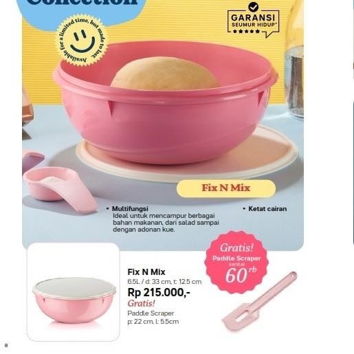 HOA -789 TUPPERWARE FIX N MIX FREE PADDLE SCRAPPER