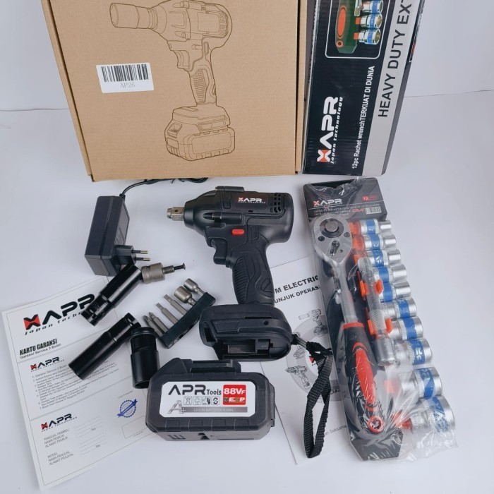 Paket Combo Impact Wrech + Rachet Shock Set Apr Ap26+Ap67 Garansi 3Thn
