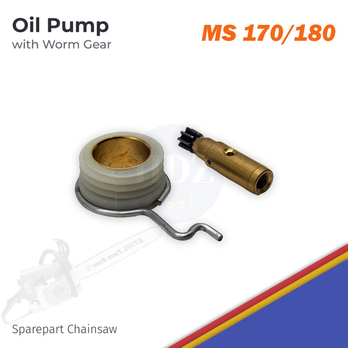 Oil Pump Assy / Pompa Oli with Worm Gear Chainsaw MS170 MS180