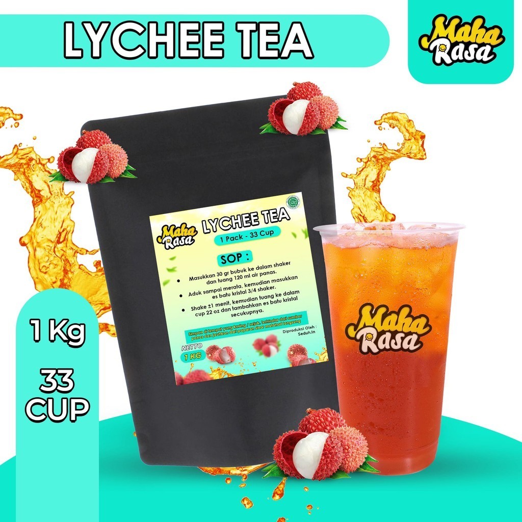 

MAHA RASA - Lychee Tea Bubuk Minuman Instan (1 KG)