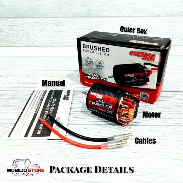 Surpass Hobby Brushed Motor 540 5 Slot RC Crawler 11T 13T 16T 20T