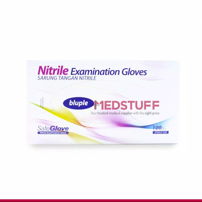 [ 1 Box Isi 100 Pcs ] Sarung Tangan Karet Latex Warna Ungu