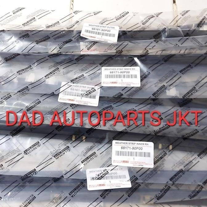 Karet Pelipit Kaca Luar Dalam Kijang Super 5K 7K Grand Original Import
