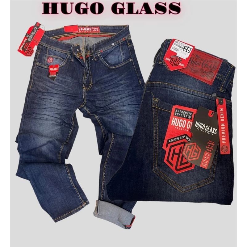 NEW LAUNCHING TERMURAH CELANA JEANS Celana Jeans Panjang Pria Reguler HUGO GLASS ORIGINAL Size 28-33