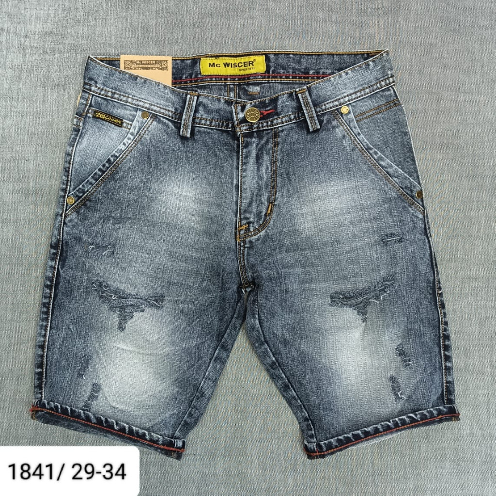 NEW LAUNCHING TERMURAH CELANA JEANS celana jeans wiscer sobek pendek // celana pendek pria wiscer