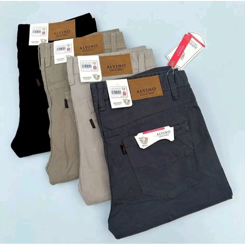 NEW LAUNCHING TERMURAH CELANA JEANS CELANA PANJANG PRIA KANFAS ALVINO PREMIUM 100 AWET TAHAN LAMA
