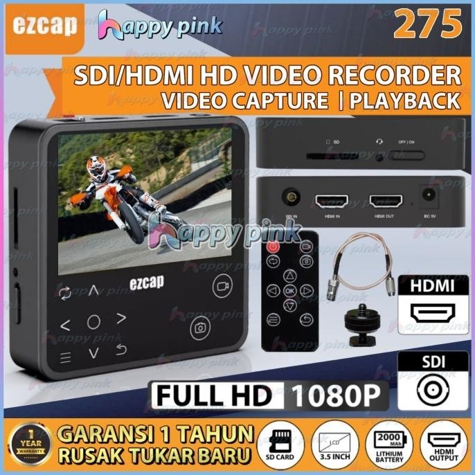 EZCAP 275 HD Video Recorder SDI / HDMI capture save to SD Card 1080P