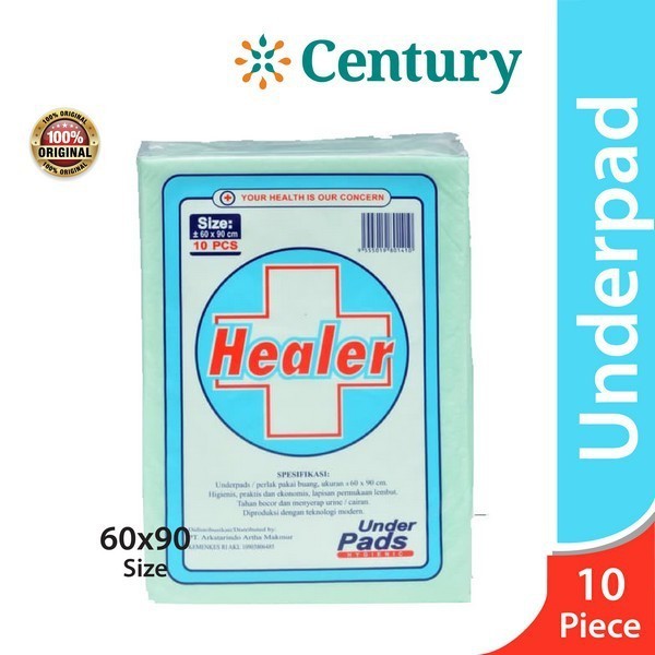 Healer Under pad 60x90 cm isi 10 piece/ Perlak/ Alas ompol sekali pakai / lansia / ngompol