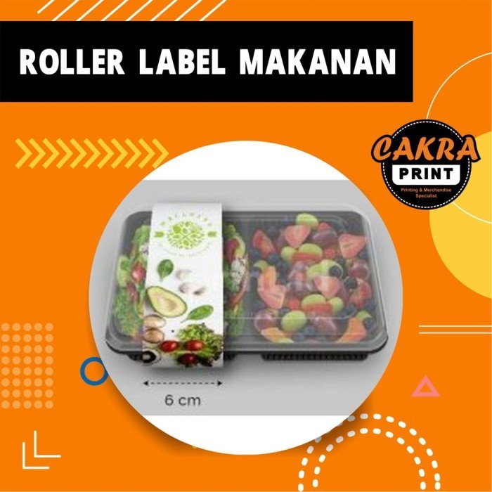 Terlaris Cetak Roller Label Pengikat Penggulung Box Makanan Bento Murah (Isi 10 Promo Terbaru