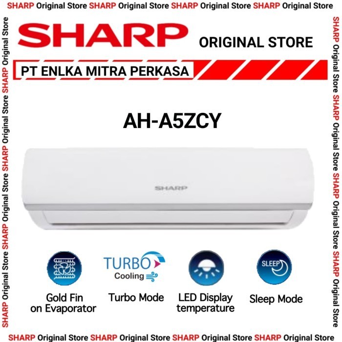 Ac Sharp Ah - A5Ucy 1/2 Pk Ac Sharp 5 Ucy Turbo Ah-A5Ucy Unit Only Termurah