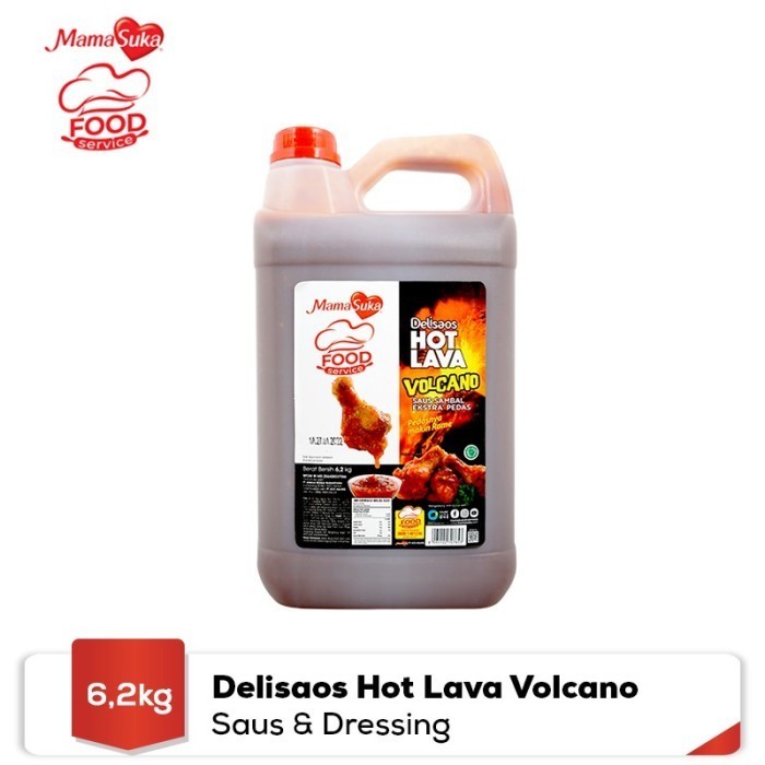 

MamaSuka saus sambal Delisaos Hot Lava Volcano ekstra pedas 6,2 kg