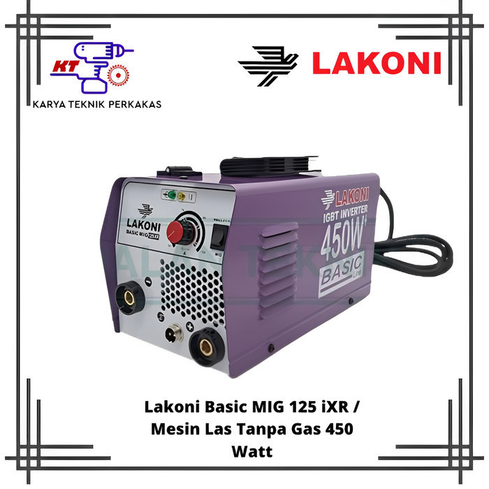 Lakoni Basic MIG 125 iXR / Mesin Las Tanpa Gas 450 Watt -fo1
