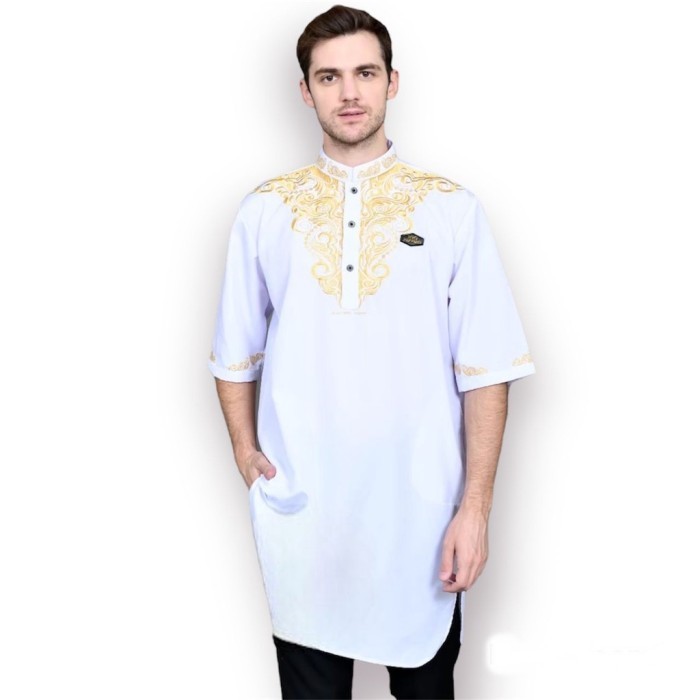 BRG BARU baju koko muslim dewasa qurta bordir kombinasi kurta pakistan toyobo