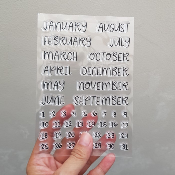 

Stamp Bulan Tanggal Silicon Utk Bujo, Planner, Travelers Notebook