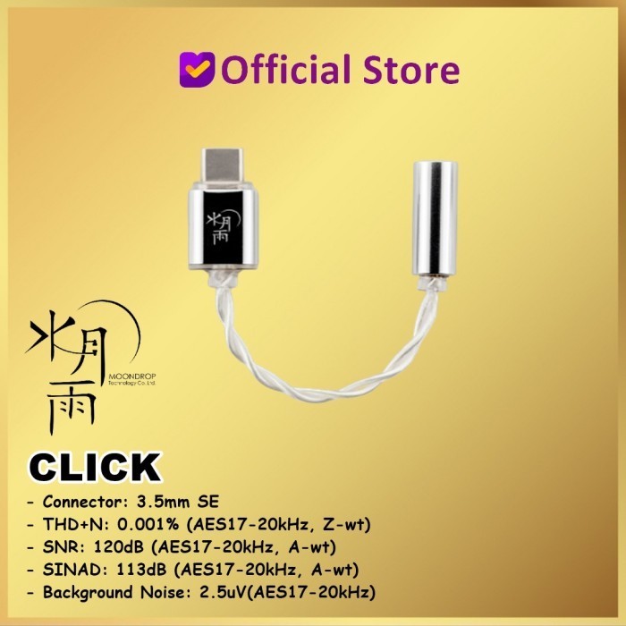 Terbaru Moondrop Click Portable Hi-Fi 3.5Mm Type C Usb Dac/Amp Promo Terlaris