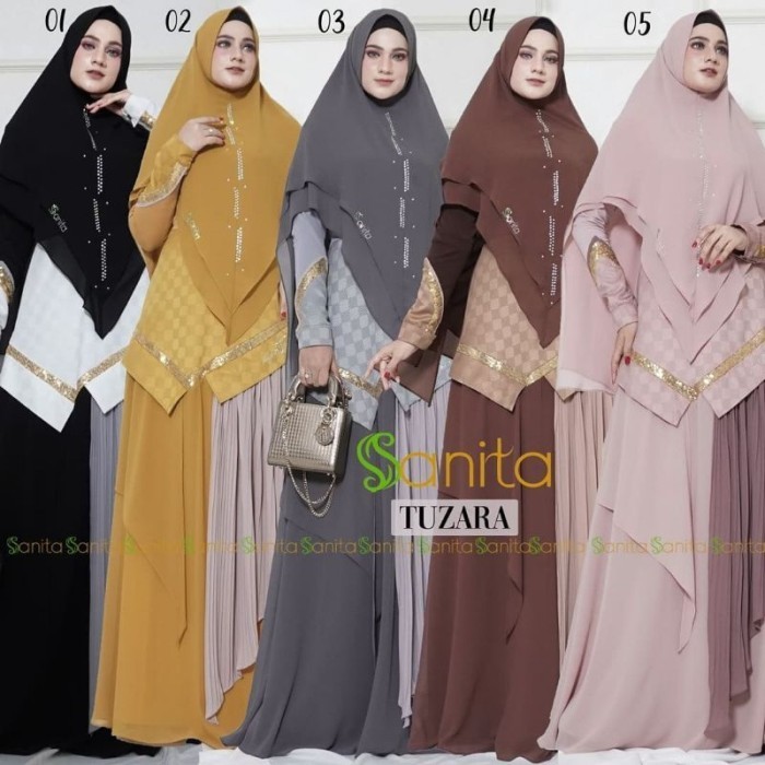 TERMURAH Check Gamis Syari Tuzara by Sanita VIEW