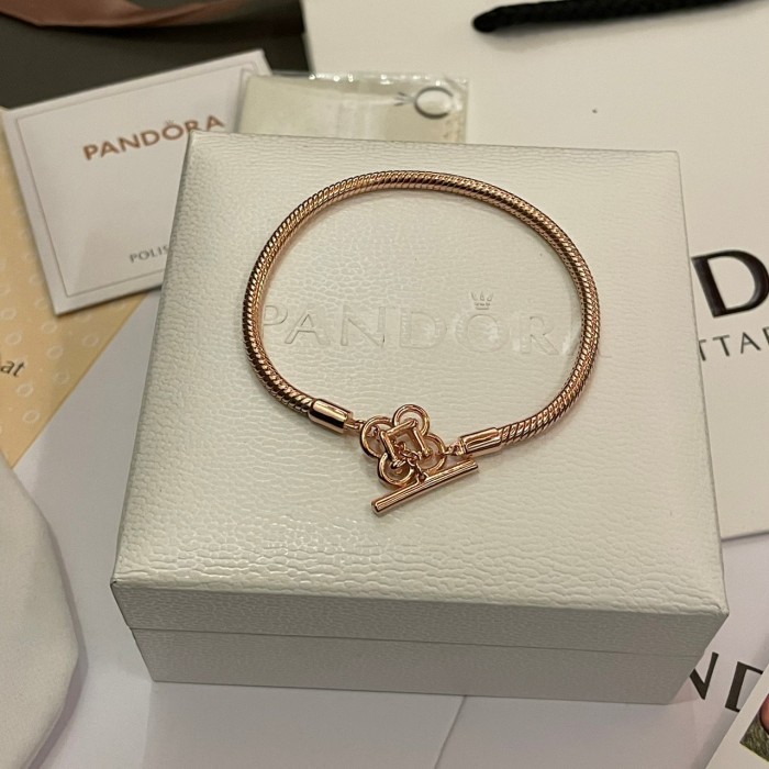 ROSE GOLD PANDORA BRACELET GELANG GIFT SET