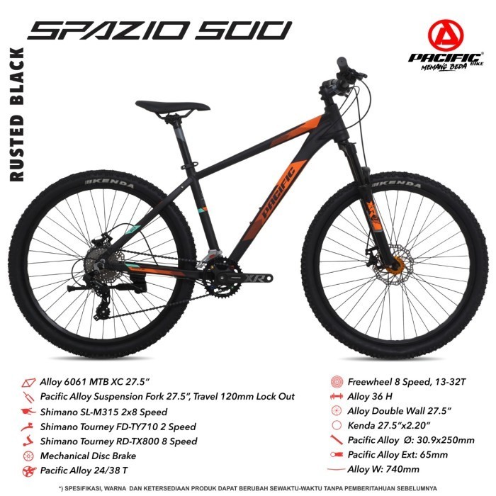 Terlaris Sepeda Gunung 27.5 Inch Pacific Spazio 500 Allow Sepeda Mtb Promo Terbaru
