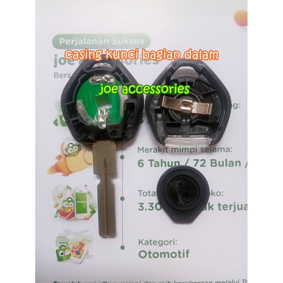 Ready Casing Kunci Remote Key BMW E34 E36 1 Tombol Lampu
