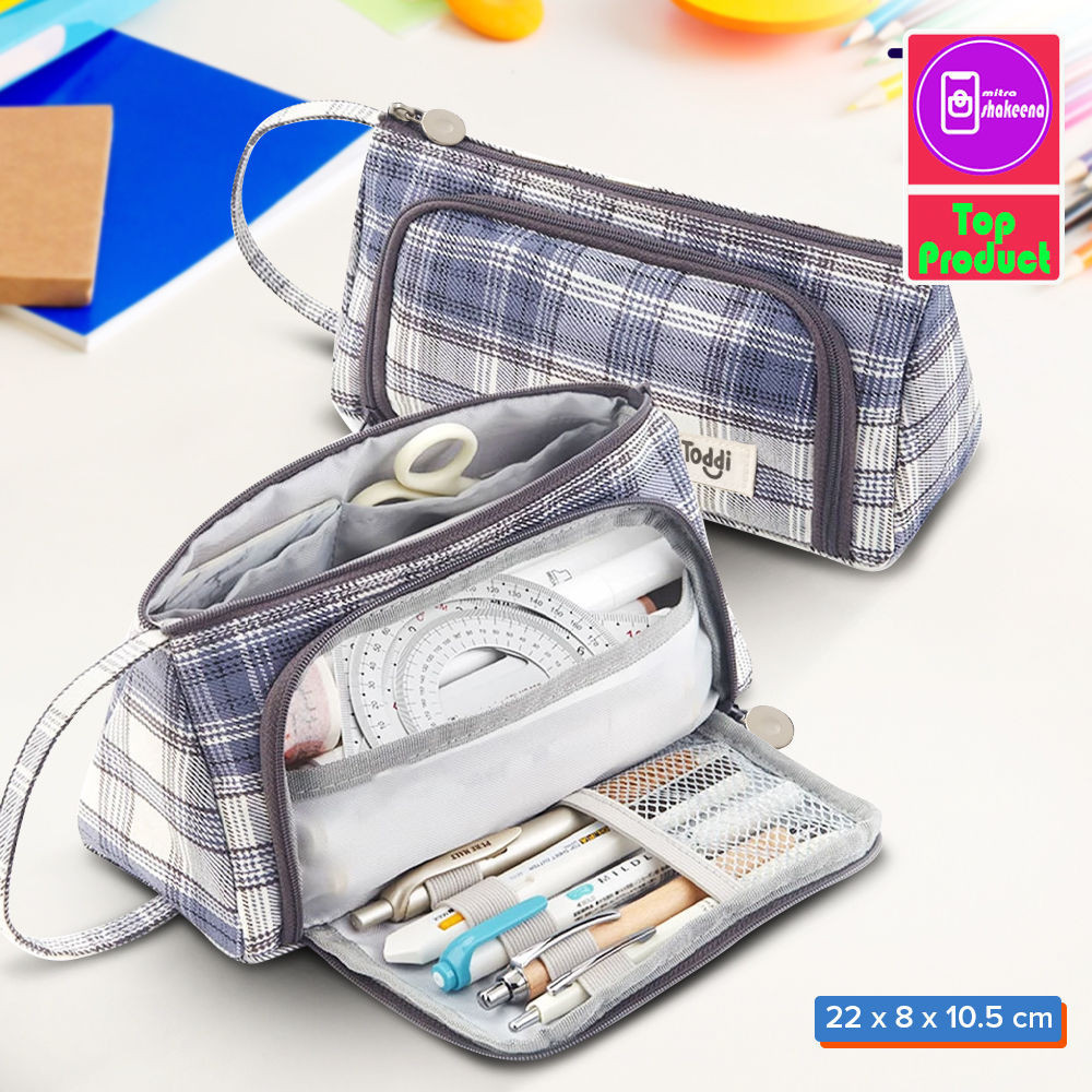 

SHMS Tempat Pensil Pencil Case Pouch Stationery JWBK Black