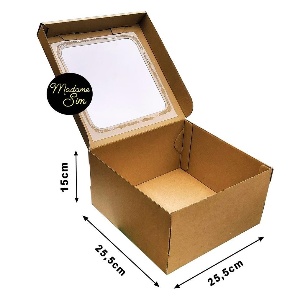 

Big Sale KOTAK KUE - CAKE BOX 25x25x15 - JENDELA (ISI 10 PCS)