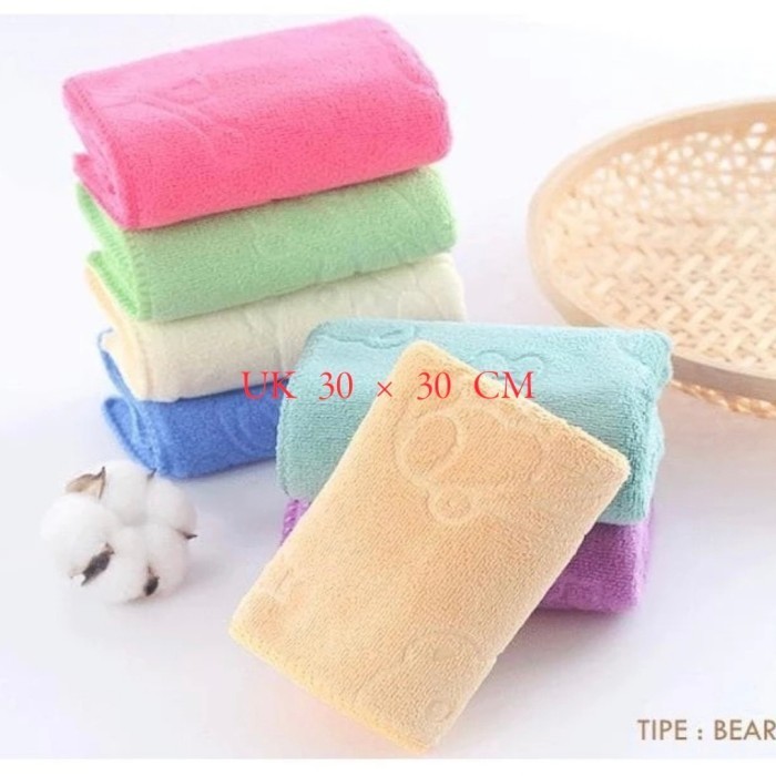 Handuk Muka Kecil Untuk Olahraga Motif Beruang Handuk Bayi New