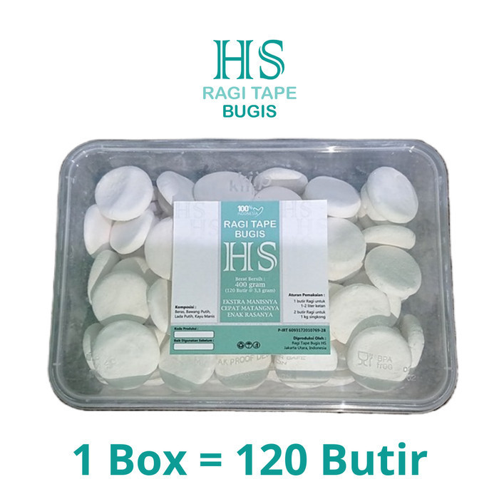 

BARANG TERLARIS !!! Ragi Tape Bugis HS Premium Ketan Singkong Isi 120 Butir PACKING AMAN