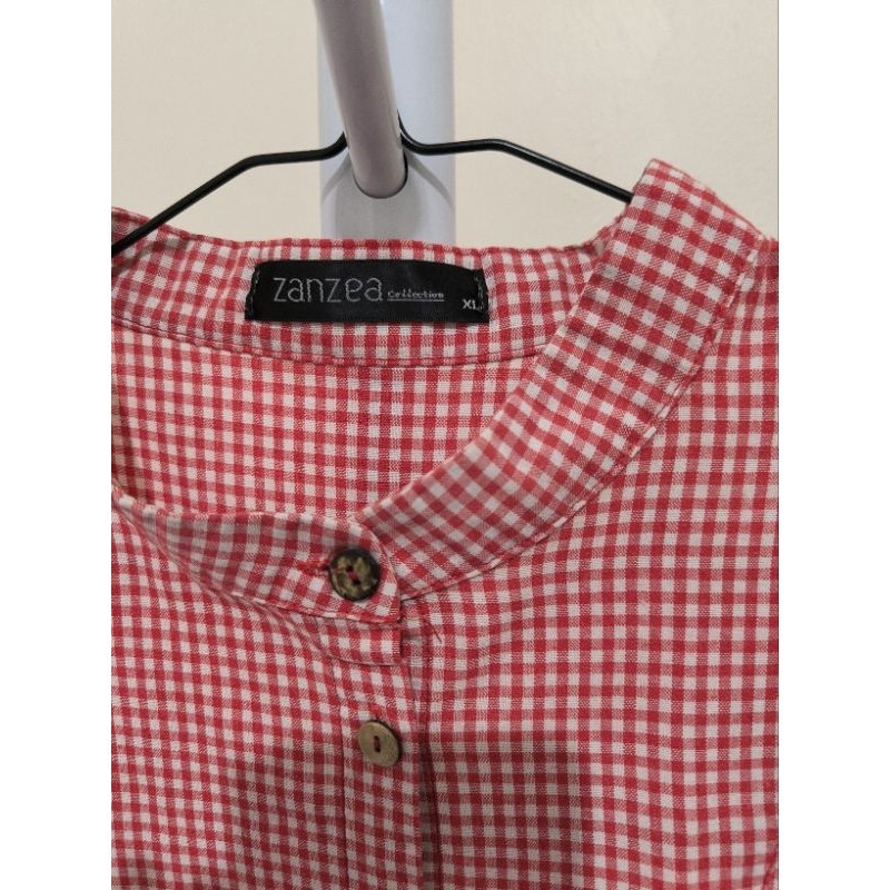 Pakaian Atasan Wanita Merk Zanzea kotak kotak size XL