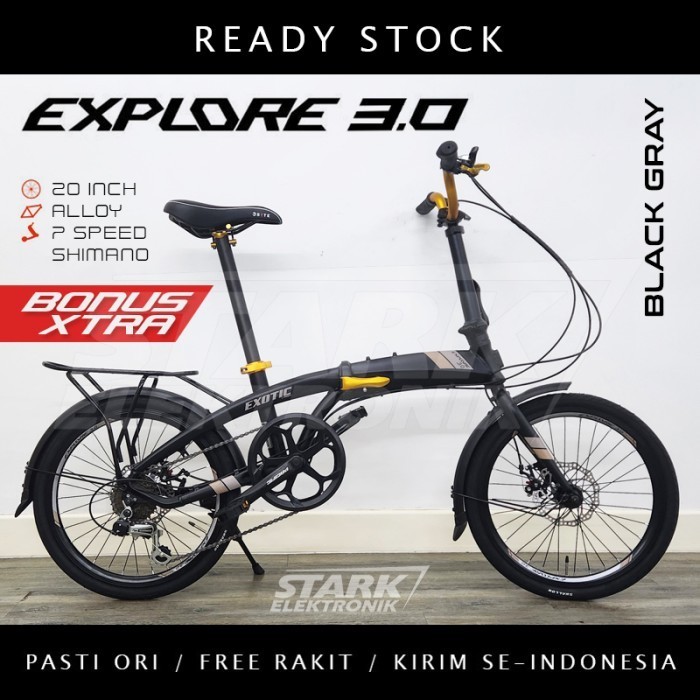 Exotic EXPLORE 3.0 20 inch Sepeda Lipat Folding Bike Pacific