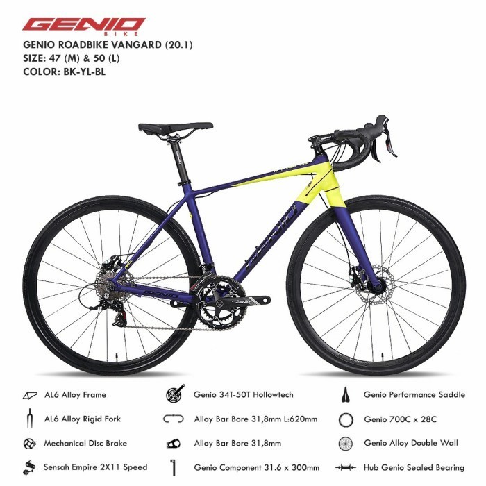 Sepeda Roadbike Genio Vangard Alloy New By United