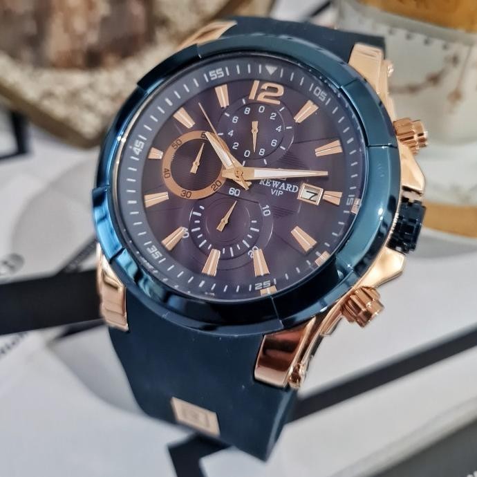 Jam Tangan Cowok Pria Original Ori Analog Karet Rubber REWARD Bayonet