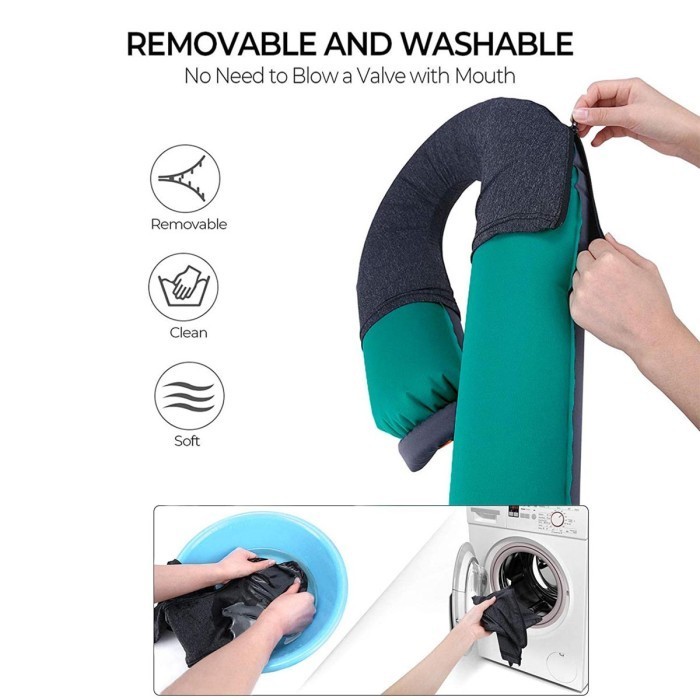 Bantal Leher Tiup Lipat Portable Travel Camping Nh20Zt004 Ready