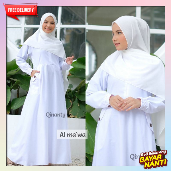 Dreas Branded Bahan Tebal Bju Jubah Cewek Ghamis Deres 2024 Ukuran S M L Lx Xxl Xxxl Jumbo Wsnita Vi