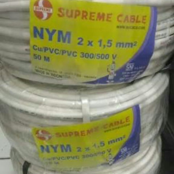 Kabel Suprime Nym 2X1.5 / Kabel Listrik Tunggal Termurah