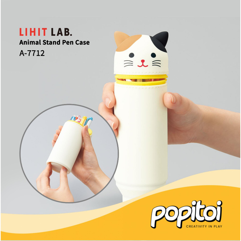 

Lihit Lab A-7712 A-7714 Animal Punilabo Stand Pen Case BIG Tempat Kotak Pensil Karakter