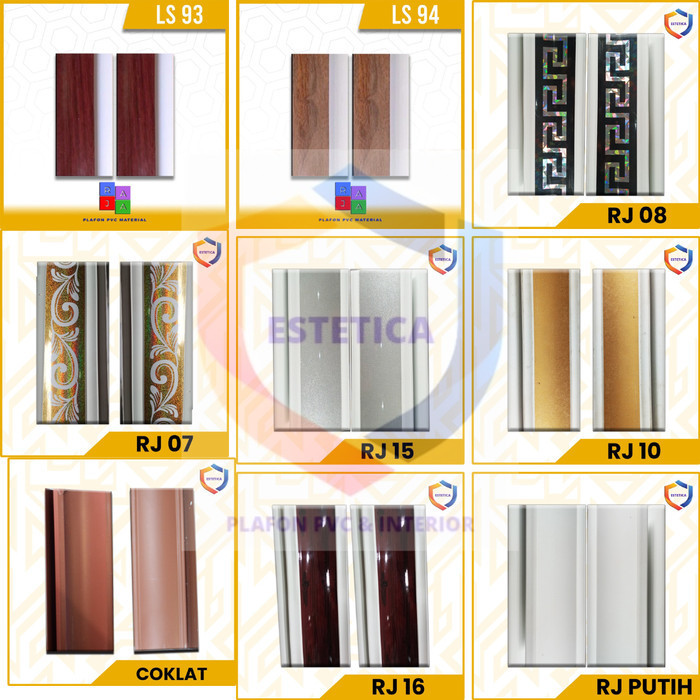 Lis Dinding Lis Plafon PVC Minimalis Aneka Motif Harga Per Meter