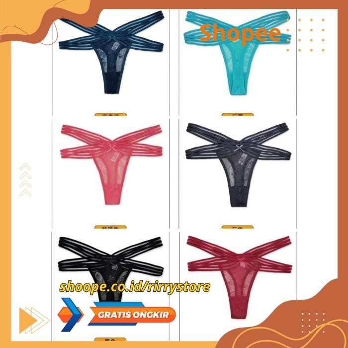 CELANA G STRING THONG LACE TRANSPARANT GS 87481 SV2 - CELANA G STRING THONG LACE TRANSPARANT PRODUK 
