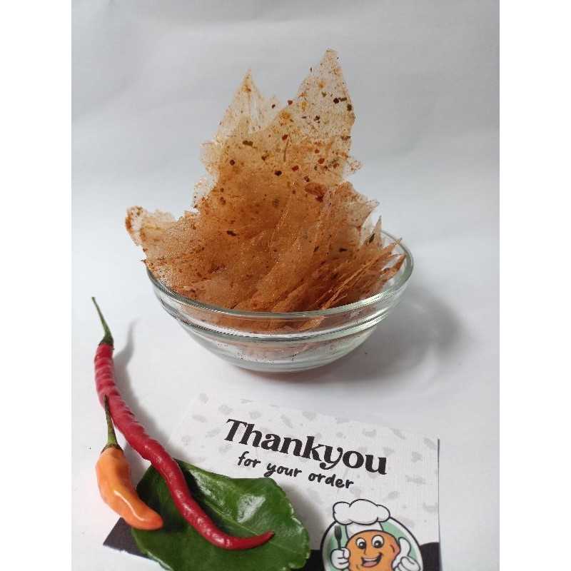 

Keripik Kaca Pedas Daun Jeruk