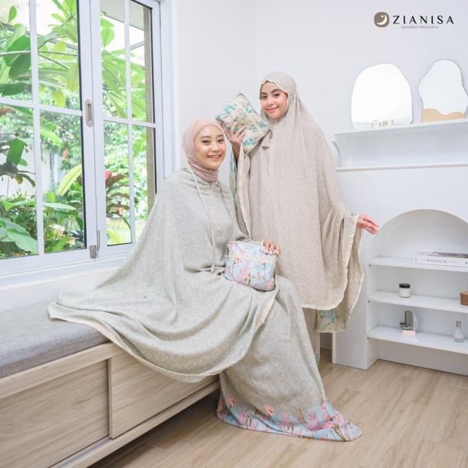 Mukena Zianisa 2In1 Anila Set Sajadah Dewasa Jumbo Bahan Katun Rayon Kualitas Premium