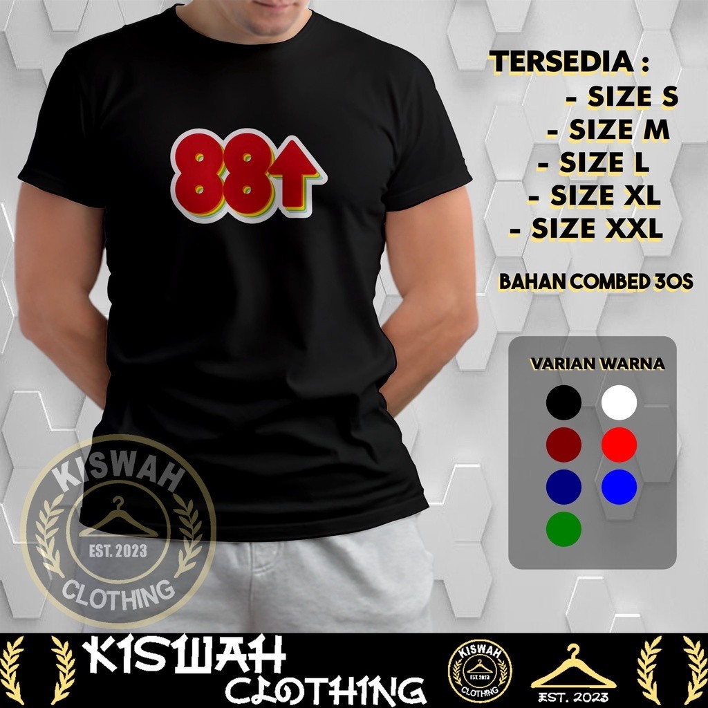 Kaos Tshirt 88 Rising Logo Baju Distro