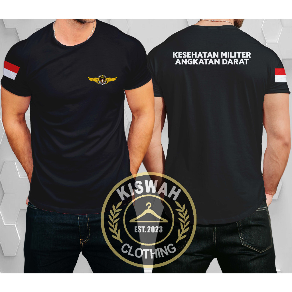Kaos Tshirt Kesehatan Militer Angkatan Darat Baju Distro