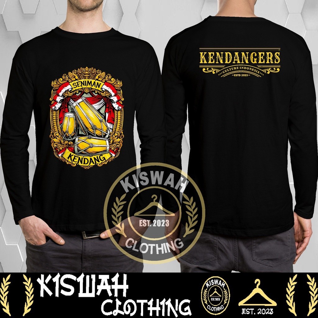 Kaos Tshirt Kendang Jaipong Rampak Kendangers Lengan Panjang Baju Distro