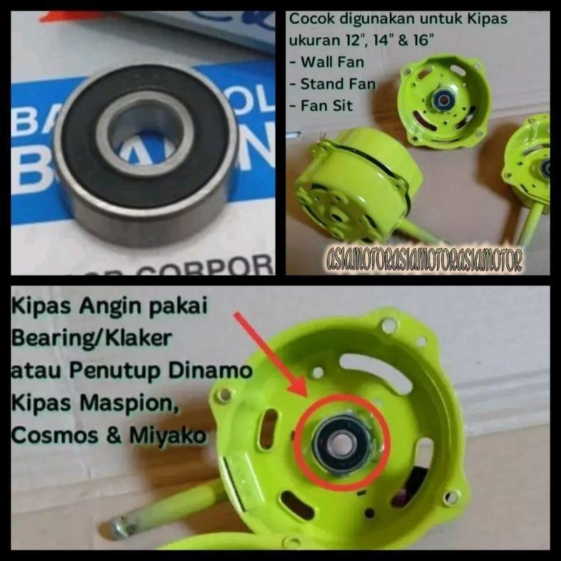 Bearing Laher Kipas Angin Duduk Wall Fan Pengganti Bushing Kipas Klaher 608 2RS ASB Ukuran 8x22x7 mm