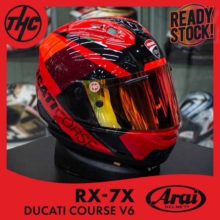 Arai Rx7X Ducati Course V6 Full Face Helm Rx-7X Original Terlariss 