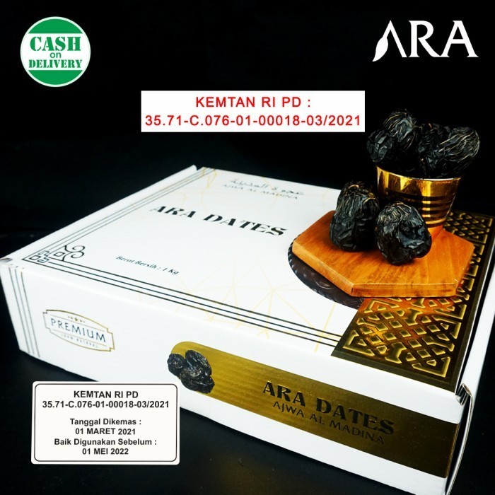 

Kurma - Kurma Nabi / Kurma Ajwa Ara Dates 1Kg