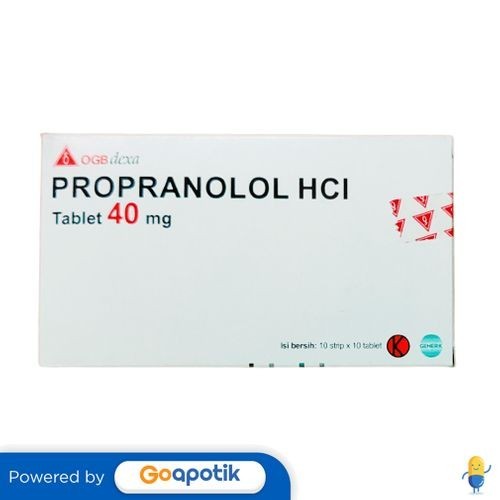 PROPRANOLOL OGB DEXA MEDICA 40 MG BOX 100 TABLET