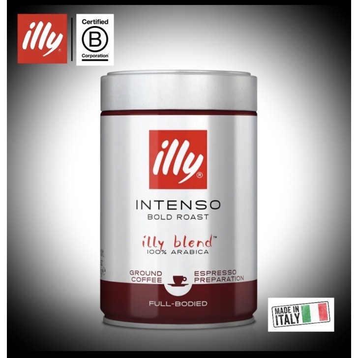 

Coffe ILLY / Bubuk Kopi Illy / Ground coffee illy dark roast INTENSO